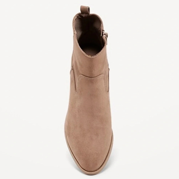 OLD NAVY Faux Suede Western Ankle Boots in Mocha Latte‎ - Picture 2 of 13